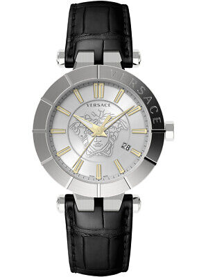 Pre-owned Versace Ve2b00121 V-race Mens Watch 43mm 5atm