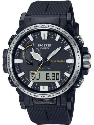 Pre-owned Casio Black Mens Analogue-digital Watch Protrek Prw-61-1aer