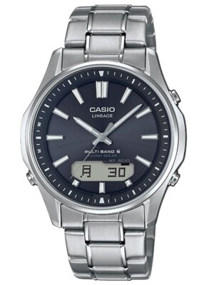 Pre-owned Casio Lcw-m100tse-1aer Wave Ceptor Mens Watch 40mm 5atm