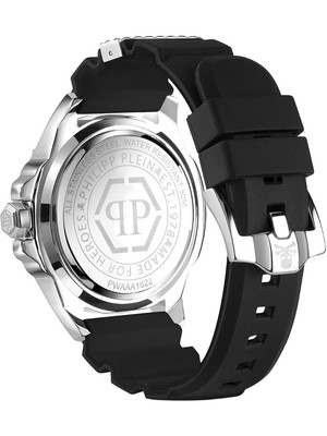Pre-owned Philipp Plein Pwaaa1622 The $kull Carbon Fiber Mens Watch 44mm 5atm