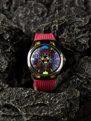 Pre-owned Nubeo Nb-6099-si-02 Mens Watch Space Invaders Limited Edition Automatic 44mm ...