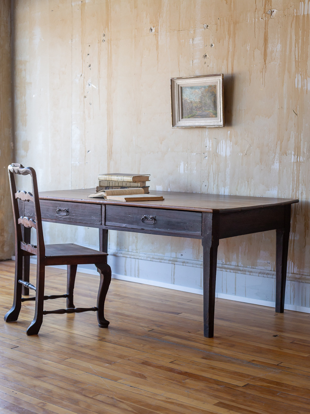Tuscan Farmhouse Antique Dining Table- Seats 6