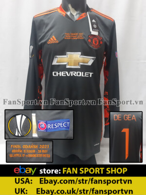 De Gea 1 Manchester United Europa League Final 2021 shirt GK 2020 goalkeeper M