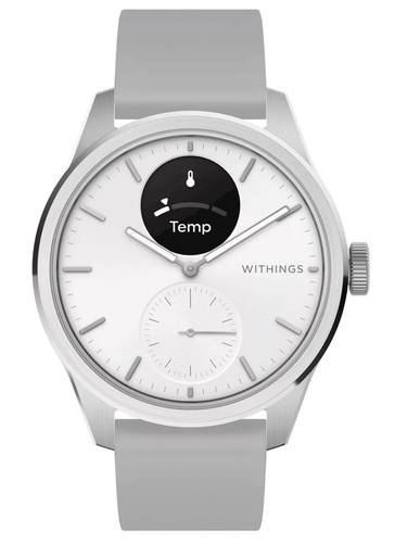 Pre-owned Withings Hwa10-model 5-all-int Scanwatch 2 White 42 Mm 5atm