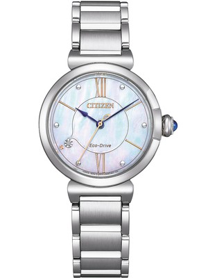 Pre-owned Citizen Em1070-83d Eco-drive Elegance Ladies Watch 30mm