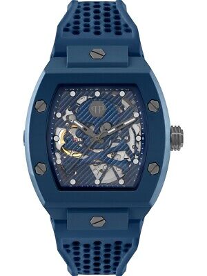 Pre-owned Philipp Plein Pwvba0323 Mens Watch The Skeleton Automatic 44mm 5atm