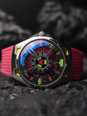 Pre-owned Nubeo Nb-6099-si-02 Mens Watch Space Invaders Limited Edition Automatic 44mm ...