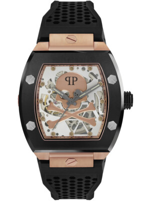 Pre-owned Philipp Plein Pwbaa0121 The $keleton Automatic Mens Watch 44mm