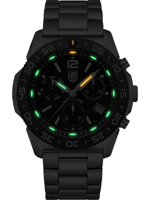 Pre-owned Luminox Xs.3142 Mens Watch Pacific Diver Chronograph 44mm 20atm