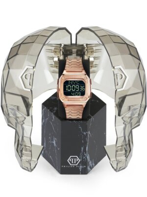 PHILIPP PLEIN WRISTWATCH PHILIPP PLEIN HYPER SHOCK PWHAA0721 STEEL GOLD ROSE CHRONO ALARM