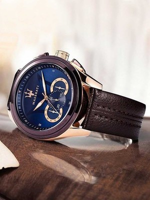 Pre-owned Maserati R8871612024 Traguardo Chronograph Mens Watch 45mm 10atm