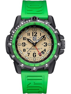 Pre-owned Luminox Xl.3337 Commando Raider Dual Time Mens Watch 46mm 20atm