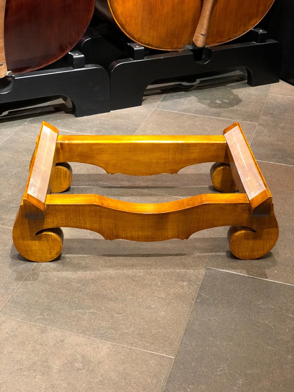 Appealing Solid Wood Design St nder For Double Bass Stand eBay