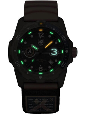 Pre-owned Luminox Xb.3729.eco Bear Grylls Survival Mens Watch 42mm 20atm
