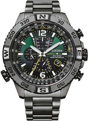 Pre-owned Citizen At8227-56x Promaster-the Pilot Radio-controlled Ecodrive Mens Watch