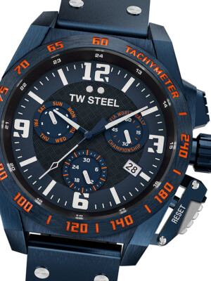 Pre-owned Tw Steel Tw-steel Tw1020 Fia World Rally Chronograph Limited Mens Watch 46mm 10atm