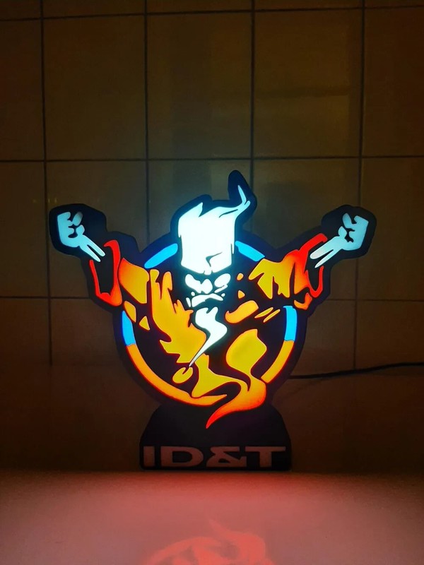 Lampe Thunderdome Led Avec Socle. IdÃ©Al Pour Fan D'Hardocre 