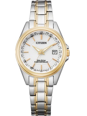 Pre-owned Citizen Ec1186-85a Eco-drive Radio Controlled Ladies Watch 29mm 10atm