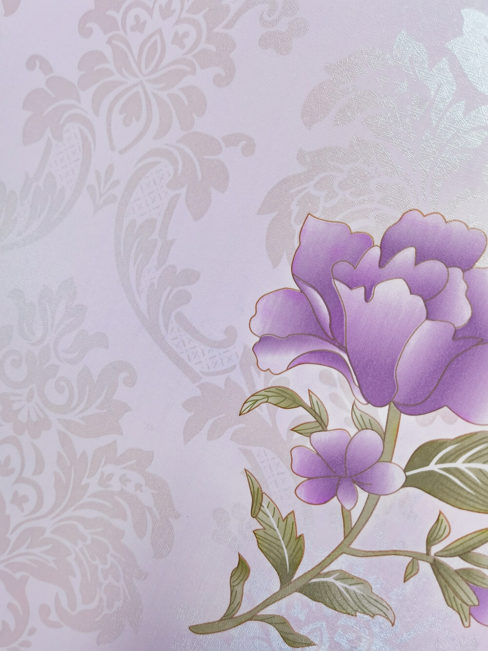 Wallpaper Purple Peel and Stick Contact Paper Flower Self ...