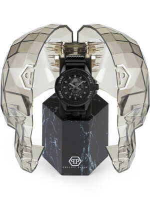 Pre-owned Philipp Plein Pwnaa0322 The $kull Unisex Watch 41mm 5atm