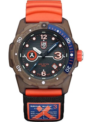 Pre-owned Luminox Xb.3729.eco Bear Grylls Survival Mens Watch 42mm 20atm