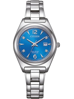 Pre-owned Citizen Ew2601-81l Eco-drive Titanium Ladies Watch 29mm