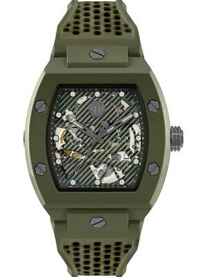 Pre-owned Philipp Plein Pwvba0223 Mens Watch The Skeleton Automatic 44mm 5atm