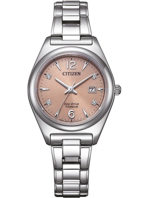 Pre-owned Citizen Ew2601-81z Eco-drive Titanium Ladies Watch 29mm