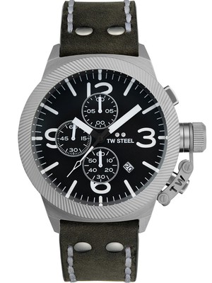 Pre-owned Tw Steel Tw-steel Cs105 Canteen Chronograph Mens Watch 45mm 10atm