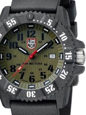 Pre-owned Luminox Xs.3813.l Carbon Seal 3800 Serie Mens Watch 46mm 300m