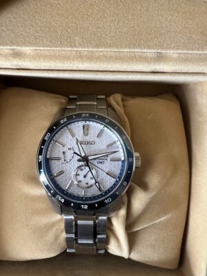 Pre-owned Seiko Presage Sarf007 6r64-00d0 Gmt 140th Anni. Men's At From Japan