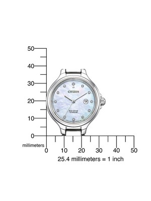Pre-owned Citizen Ew2680-84d Eco-drive Titanium Ladies Watch 31mm 10atm