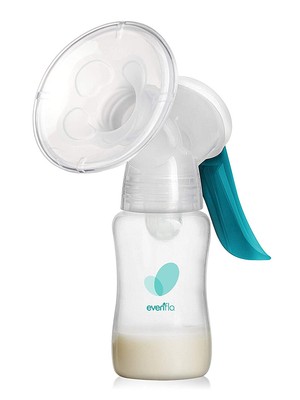 Evenflo Advanced Manual Breast Pump - white/multi, one size