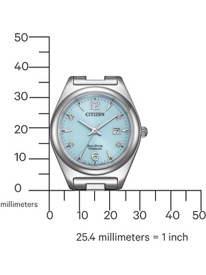 Pre-owned Citizen Ew2601-81m Eco-drive Titanium Ladies Watch 29mm