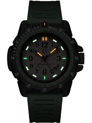 Pre-owned Luminox Xl.3337 Commando Raider Dual Time Mens Watch 46mm 20atm