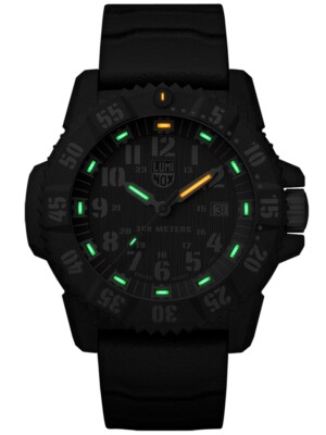 Pre-owned Luminox Xs.3801.l Carbon Seal 3800 Serie Mens Watch 46mm 300m