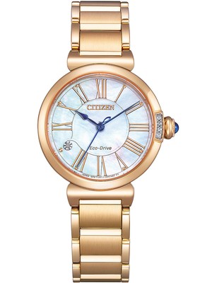 Pre-owned Citizen Em1063-89d Eco-drive Elegance Ladies Watch 30mm 5atm