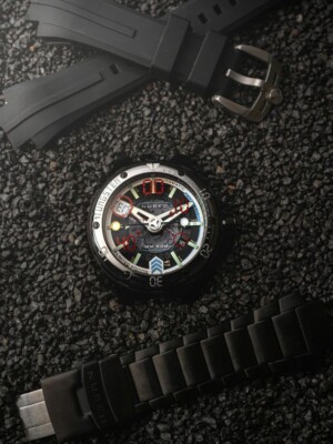 Pre-owned Nubeo Nb-6090-22 Mens Watch Mariner 9 Automatic Limited Edition 50mm 5atm