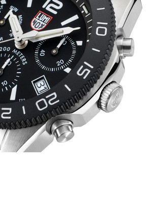 Pre-owned Luminox Xs.3142 Mens Watch Pacific Diver Chronograph 44mm 20atm