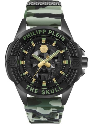 Pre-owned Philipp Plein Pwaaa0821 The $kull Mens Watch 44mm 5atm