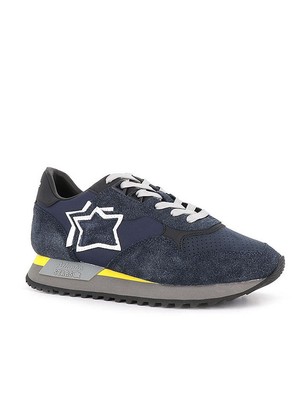 Pre-owned Atlantic Stars Low Shoes Dracoc Nbnn-dr20 Trainers Textile And Suede Blue Man