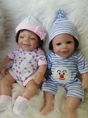 Lifelike Baby Twins Boy&girl Full Body Soft Vinyl Silicone For Kids