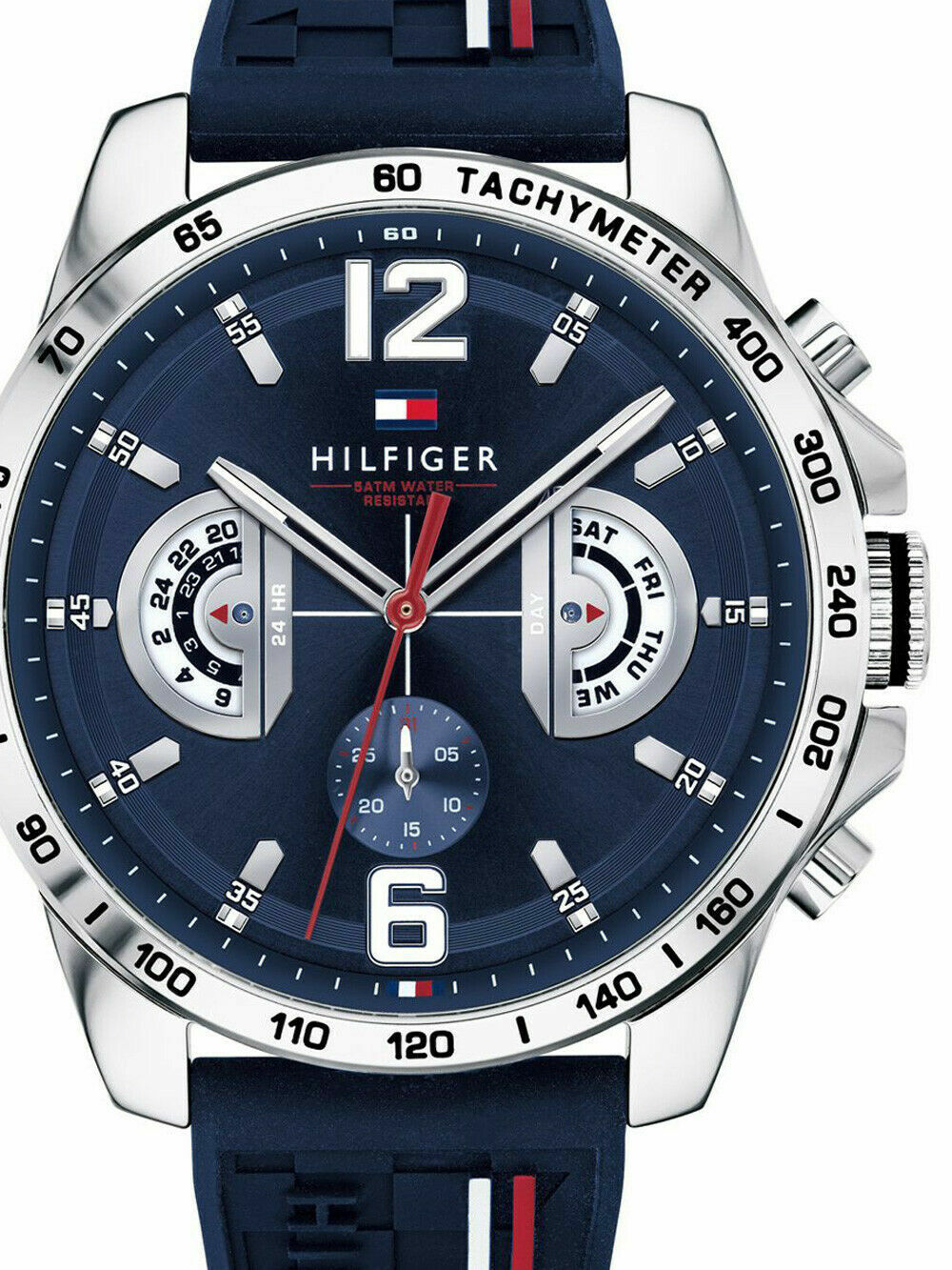Tommy Hilfiger Sport Decker Silicone Strap Multi-Function Tommy Hilfiger Sport Decker Silicone Strap Multi-Function