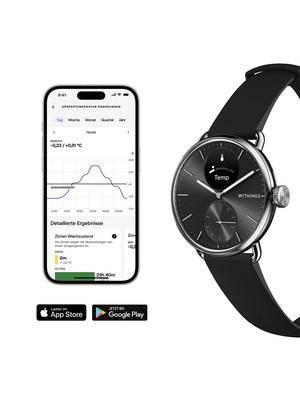 Pre-owned Withings Hwa10-model 1-all-int Scanwatch 2 Black 38 Mm 5atm