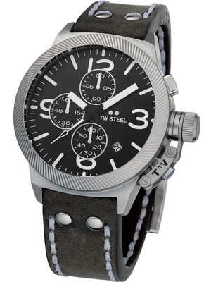 Pre-owned Tw Steel Tw-steel Cs105 Canteen Chronograph Mens Watch 45mm 10atm