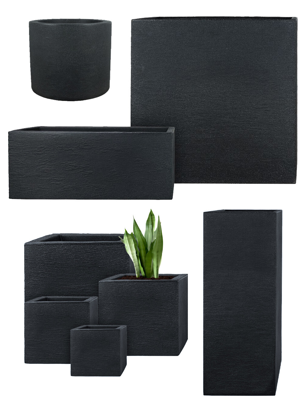 PFLANZWERK® Pflanzkübel & Blumenkübel aus Kunststoff - Pflanztrog - Pflanzgefäße