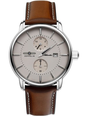 Pre-owned Zeppelin 8426-5 Atlatnic Automatic Mens Watch 43mm 5atm