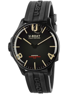 Pre-owned U-boat 8464/c Darkmoon Mens Watch 44mm Ipb 5atm