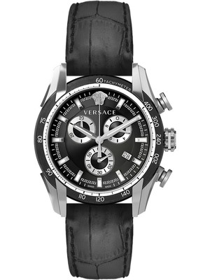 Pre-owned Versace Ve2i00121 V-ray Chronograph Mens Watch 44mm 5atm