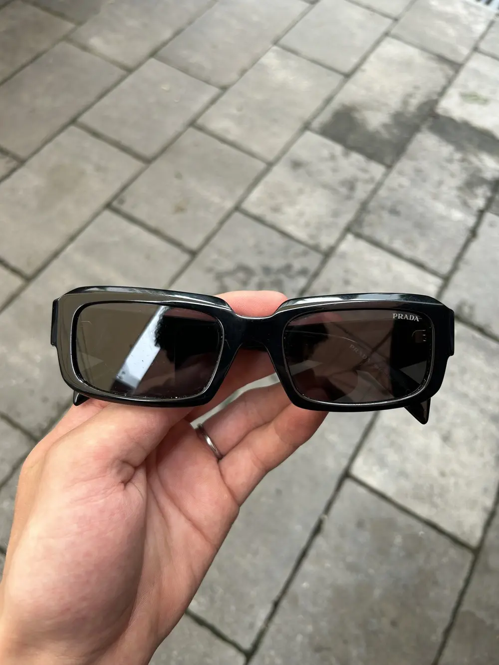 【PRADA】希少 プラダ 00s vintage sunglasses Prada SS 2001 Teal Frosted Sunglasses - Etsy